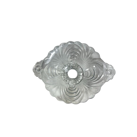 VTG Cambridge CAPRICE Clear Compote Bowl Footed w/Tab Handles MCM 9 1/8” Wide - Picture 7 of 9